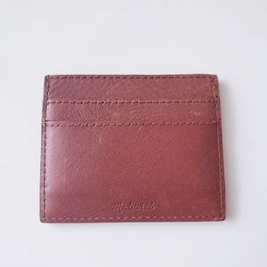 Madewell Tan Leather Credit Card Holder